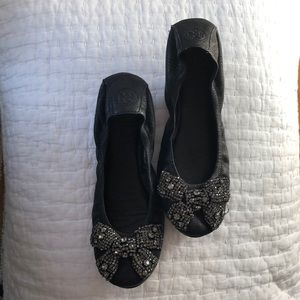 Tory Burch Bow Ballet Flats - EUC - 8.5